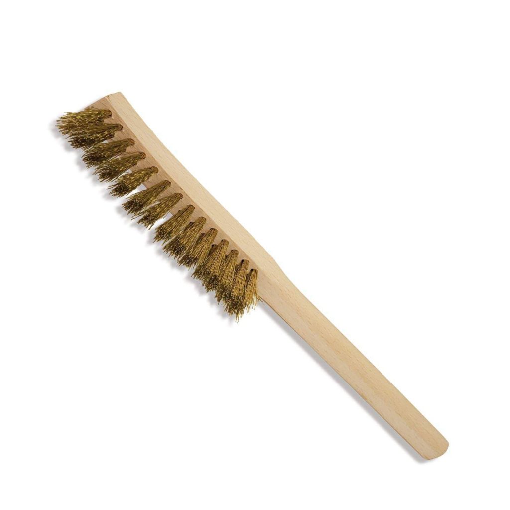 Bbq Brass Wire Brush With Handle Ronnie John