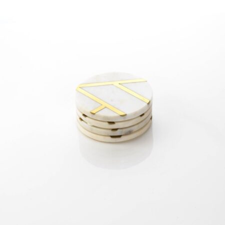 Brass Marble Coasters 3 1